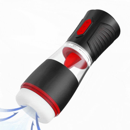 Dual Pleasure Split Tongue Masturbator Cup for Men
