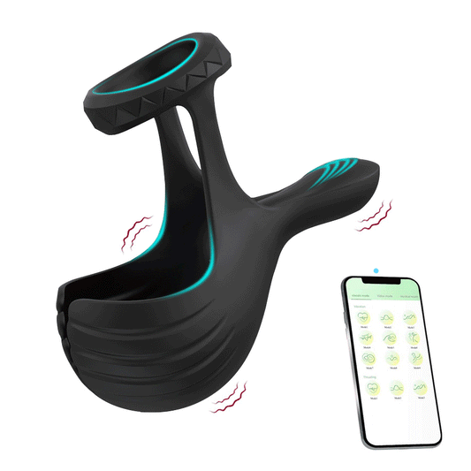 Advanced App-Controlled Vibrating Penis Ring & Testicle Massager