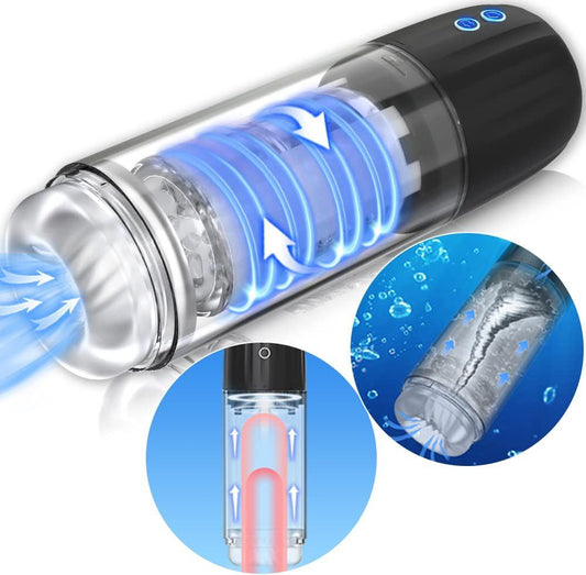 Advanced Waterproof Male Masturbator with Rotary and Suction Features