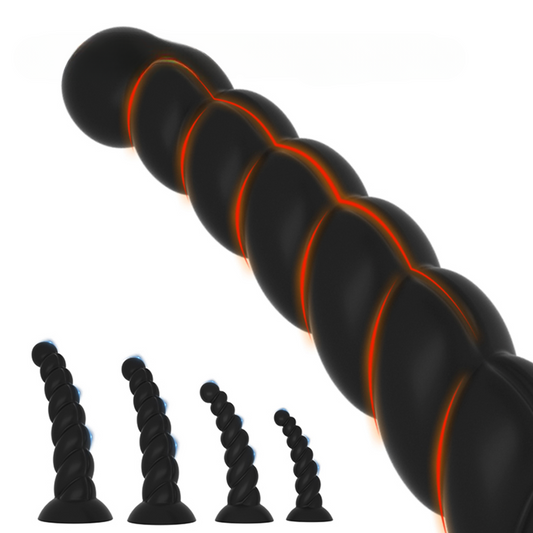 カップル向け前立腺マッサージ機能付きシリコン製バットプラグディルド