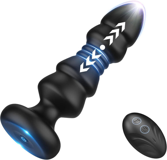 HeartCaptor Thrusting Remote Control Prostate Massager & Plug for Men & Women | Rechargeable Silicone Intimate Device