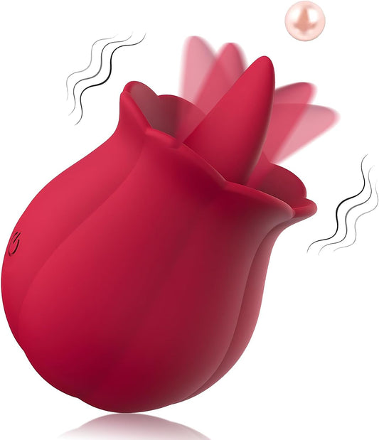 HeartCaptor Rose Clitoral Vibrator for Women | Rechargeable Licking Stimulator with 10 Modes for Couples Intimacy