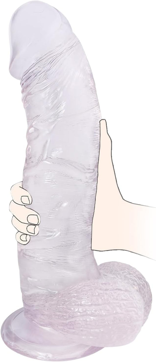 HeartCaptor 10 Inch Realistic Dildo for Women and Couples | Soft TPE Suction Cup G-Spot Anal Toy for Hands-Free Play