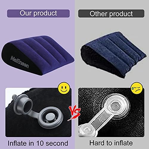 HeartCaptor Inflatable Position Support Cushion for Couples | Ergonomic Intimate Wellness Pillow with Velvety Surface