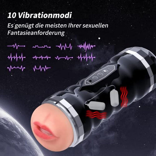 Enhanced Pleasure Dual Masturbator with Realistic Vibration
