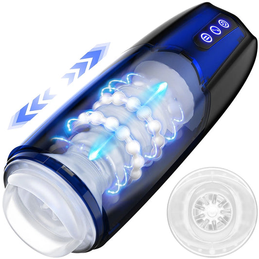 Automatic Rotating Telescopic Masturbation Cup for Intimate Pleasure