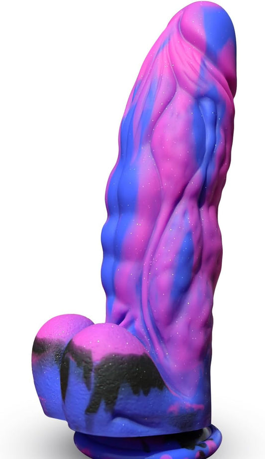 HeartCaptor Huge Realistic Dildo for Deep G-Spot & Anal Play | 9.5 Inch Liquid Silicone with Suction Cup