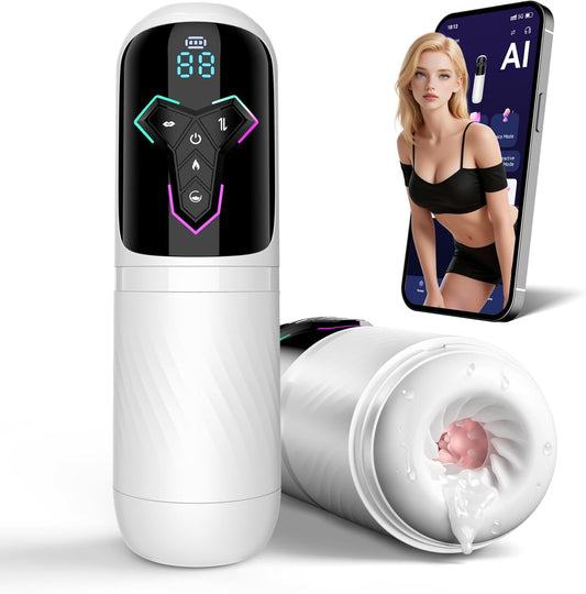 HeartCaptor 5-in-1 Heating Male Intimate Wellness Device for Men | App-Controlled Multi-Function Personal Trainer in White