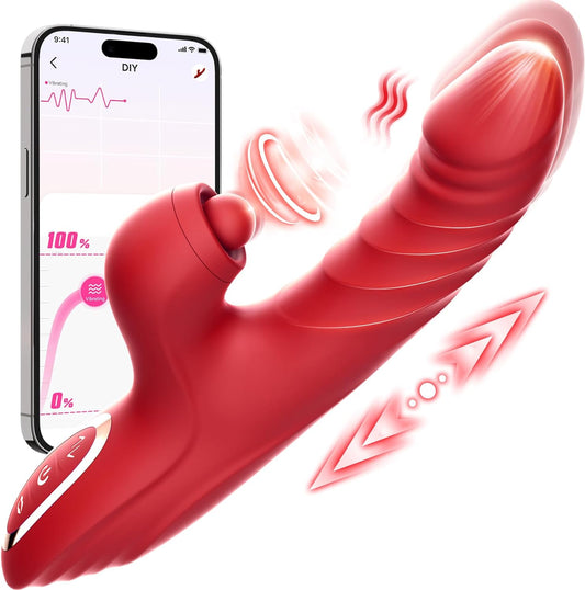 HeartCaptor Dual Stimulation Intimate Wellness Device for Women | Rechargeable Thrusting and Pulsating Personal Wellness Toy