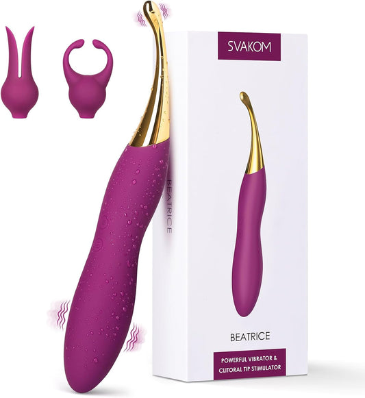 HeartCaptor Beatrice 4-in-1 Dual Motor Intimate Wellness Massager with Interchangeable Attachments