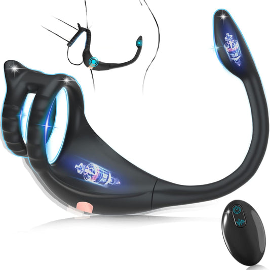 HeartCaptor Dual Vibrating Cock Ring for Men and Couples | Rechargeable Intimate Wellness Device with Remote Control