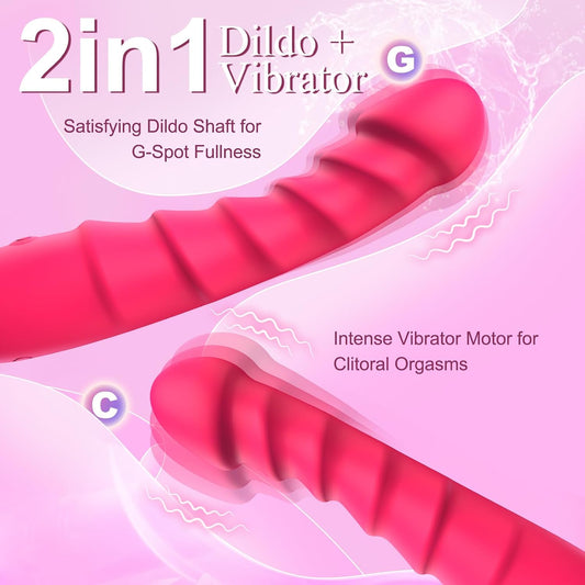 HeartCaptor Vibrating G-Spot Dildo for Her | Rechargeable Personal Massager with 10 Speeds and Waterproof Silicone Design