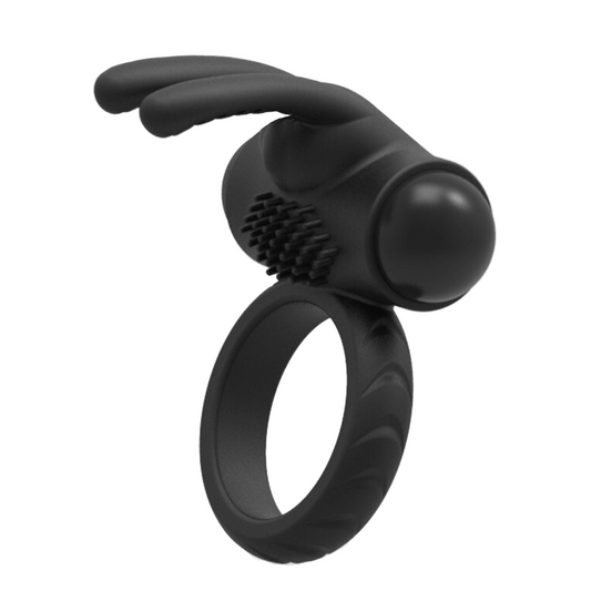 Silicone Resonant Rabbit Ear Lock Ring for Enhanced Couple Intimacy