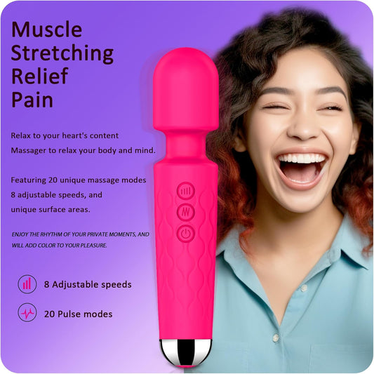 HeartCaptor Wand Massager for Her | Rechargeable Intimate Wellness Device for Personal Relaxation with 20 Modes