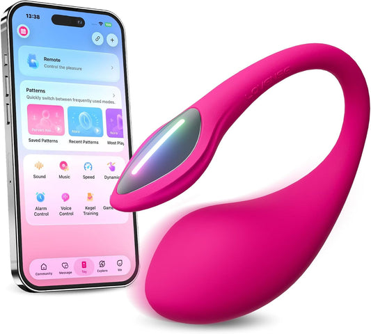 HeartCaptor Lush 4 Wearable G-Spot Vibrator for Women | Rechargeable App-Controlled Intimate Wellness Device with Dynamic LED Light