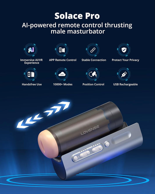 HeartCaptor Solace Pro Male Stroker | App Controlled Intimate Wellness Device with AI Sync