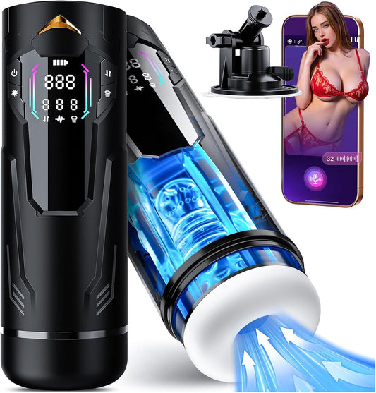 HeartCaptor Automatic Stroker for Men | App-Controlled Interactive Male Wellness Device with Thrusting & Suction