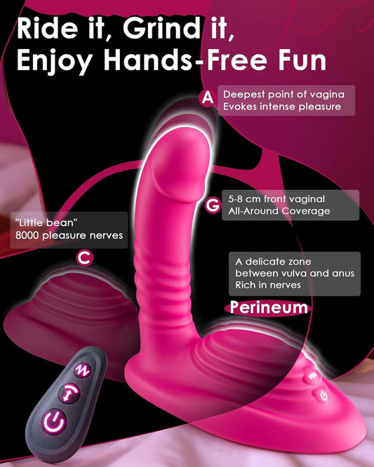 HeartCaptor Remote Control Riding Thrusting Device for Women & Couples | Rechargeable Personal Wellness Massager