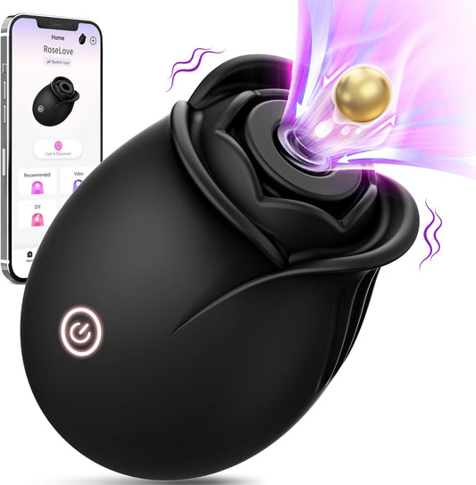 HeartCaptor Rose Intimate Wellness Device for Women & Couples | App-Controlled Sucking & Vibrating Personal Massager
