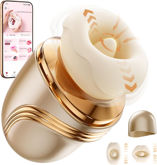 HeartCaptor 5-in-1 Oral Simulation Rose Toy for Women and Couples | Rechargeable Intimate Wellness Device with Constant Heating and App Control