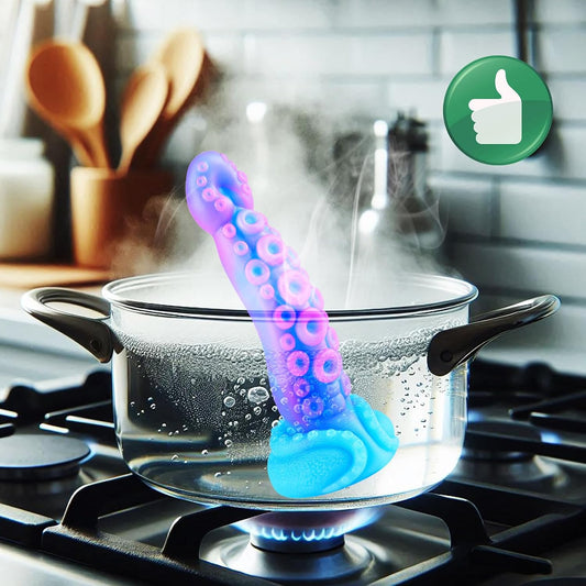 HeartCaptor Fantasy Tentacle Dildo for Couples and Solo Play | Soft Silicone Intimacy Device with Suction Base and G-Spot Curve