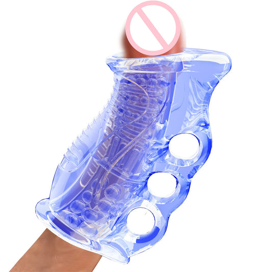 Enhanced Pleasure Pocket -pussu realistisilla helmillä miehille