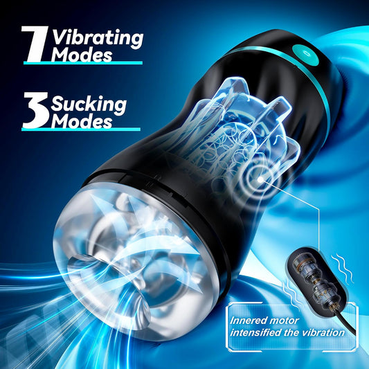 HeartCaptor Smart Male Stroker for Him | App-Controlled Interactive Masturbator Cup with Suction & 3D Textured Sleeve