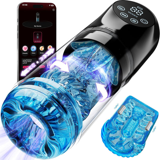 HeartCaptor Multi-Functional Automatic Male Stroker for Men | Rechargeable App-Controlled Intimate Wellness Device with Vacuum Feature