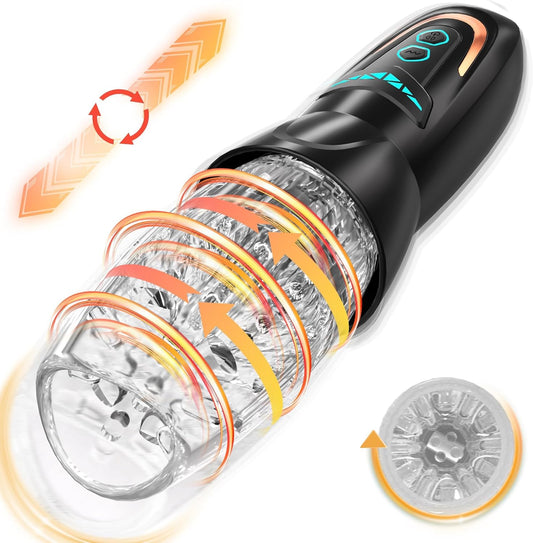 HeartCaptor Automatic Male Stroker for Men | Rechargeable Intimate Wellness Device with 8 Thrusting & Rotating Patterns