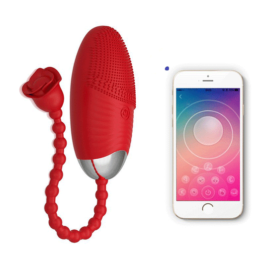 Wireless Remote Control Rose Vibrating Egg with App Control