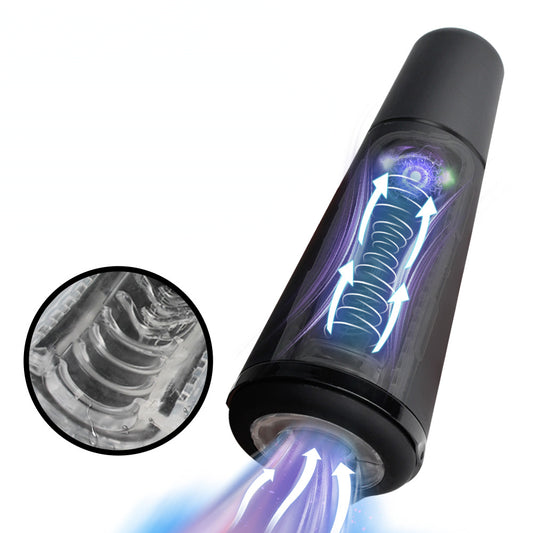 Advanced Telescopic Male Masturbator Cup with Dual Motor Vibration