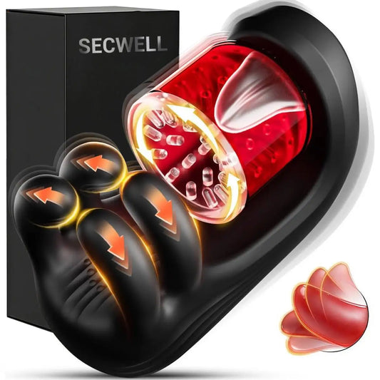 HeartCaptor Male Masturbator 9-Mode Vibrating Stroker USB Rechargeable Silicone Sleeve