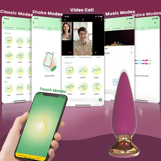 男性と女性のためのリモコン付きワイヤレスアナルバイブレーター - HeartCaptor 前立腺マッサージャー