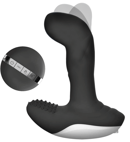 Heated Remote Control Prostate Massager with Dual Motors for Men