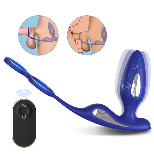 Wireless Lava Remote Control Vibrator with Dual Penis Ring