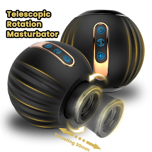 High-Tech Pumpkin-Styled Male Masturbator with 8 Modes and Moaning Sounds