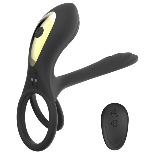 Forøg intimiteten med dobbeltpunkts Strong Shock Penis Ring til par