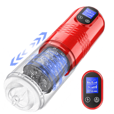 Innovative Telescoping LCD Masturbator with 10 Vibration Modes