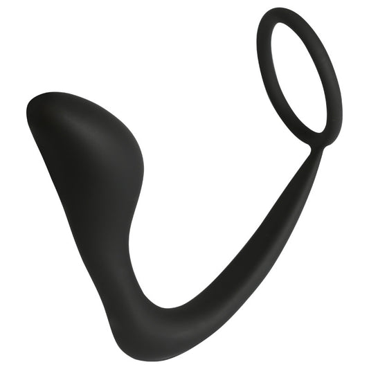 Silicone Prostate Stimulator with Erection Enhancement Ring