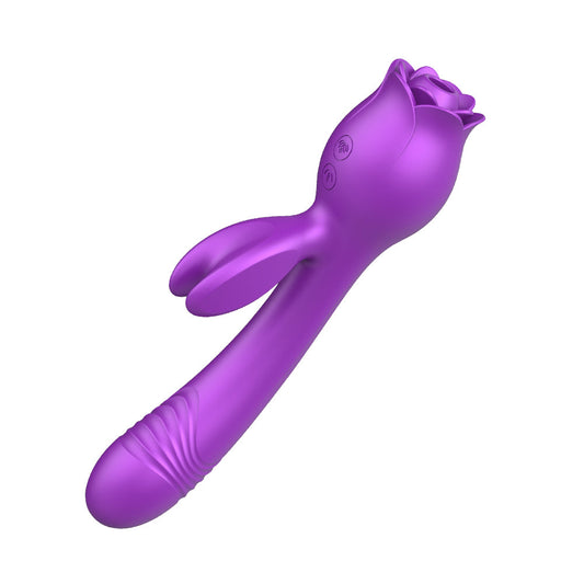 Bunny Rose 3-in-1 Clitoral Suction & Thrusting Vibrator