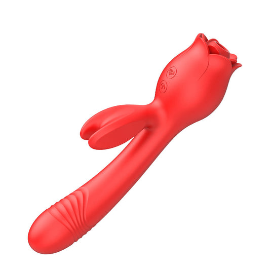 Bunny Rose 3-in-1 Clitoral Suction & Thrusting Vibrator
