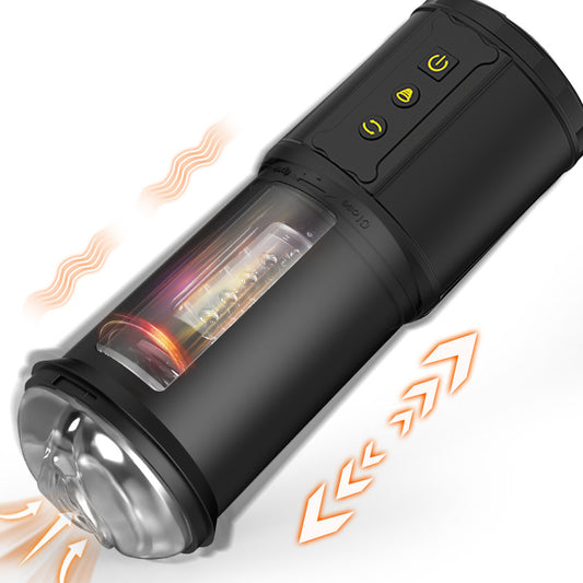 Advanced Retractable Rotating Sucking Male Masturbator