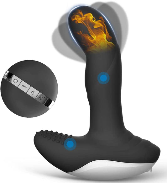 Advanced Prostate Stimulator with Dual Motors and Remote Control Heating for Men