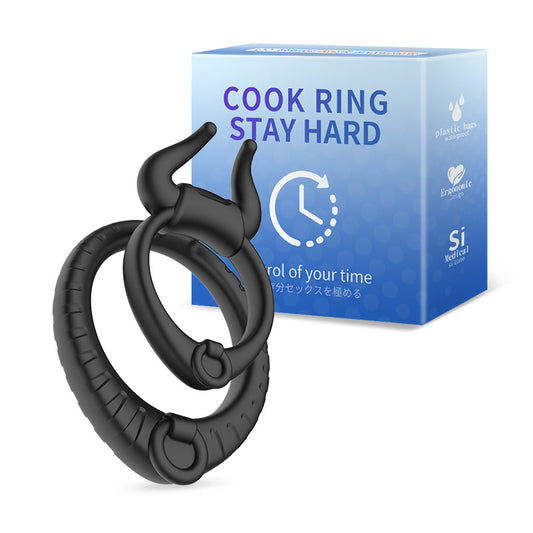 Silicone Bullfighting Double Ring with 10 Vibration Modes for Enhanced Intimacy