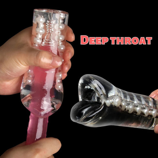 Transparent TPE Masturbation Cup for Discreet Pleasure