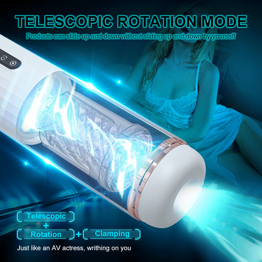 Advanced 7-Mode Telescopic Masturbation Cup with 3-Mode Rotation for Men