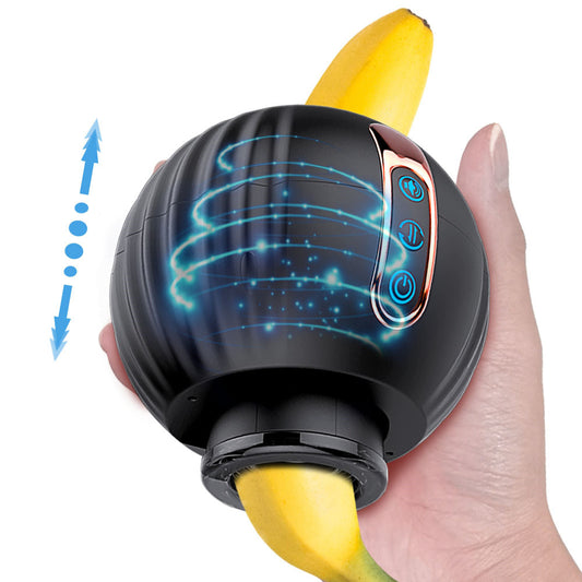High-Tech Pumpkin-Styled Male Masturbator with 8 Modes and Moaning Sounds