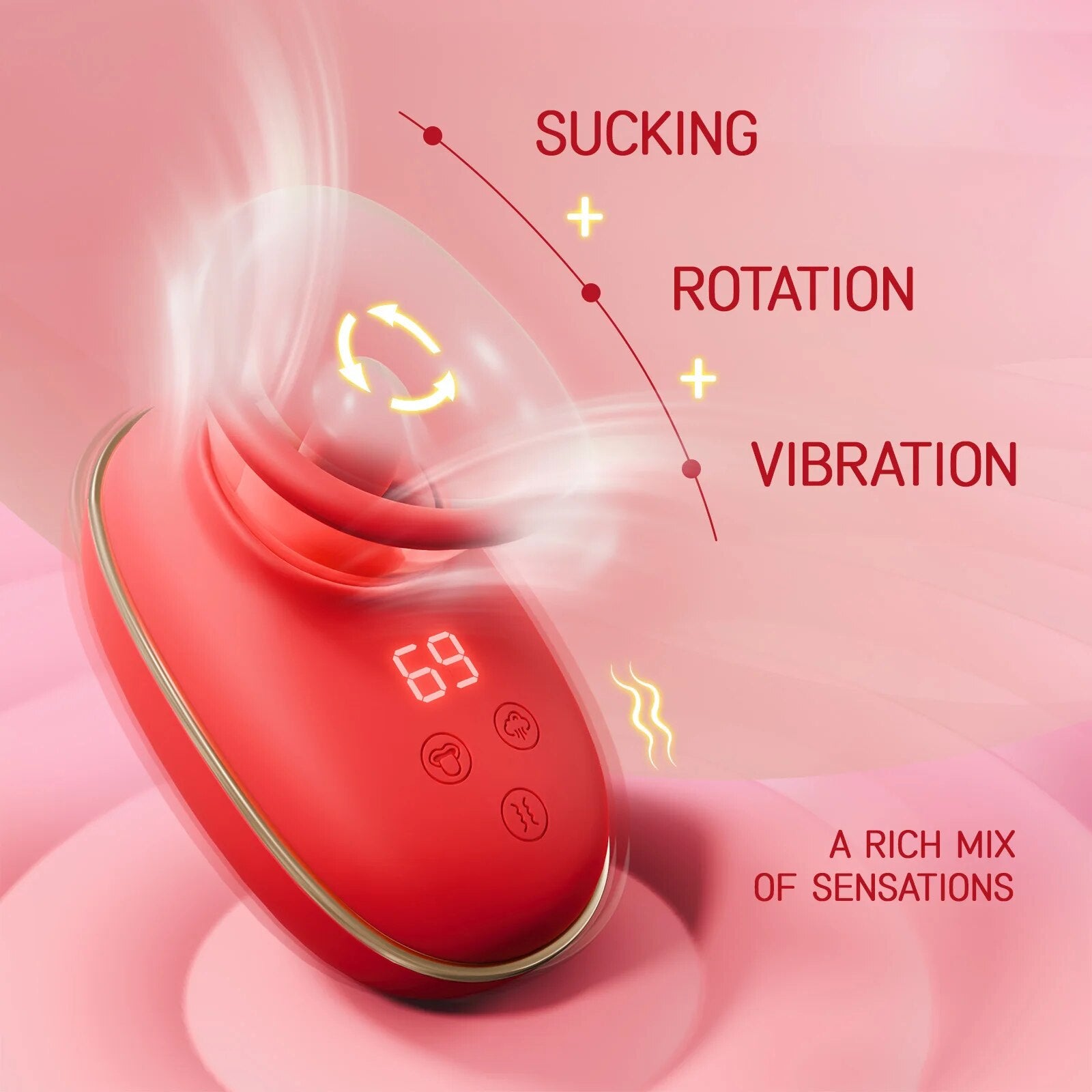 Clitoral Vibrator Sucking and Licking Tongue Sex Toy for Women - HeartCaptor