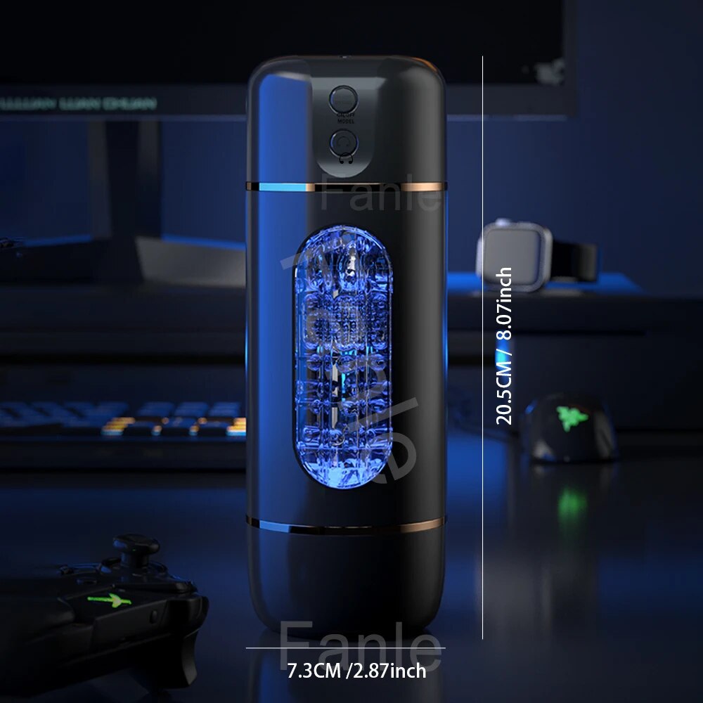 10 Mode Vibrating Male Masturbator Cup with Squeezable Pocket Pussy - HeartCaptor