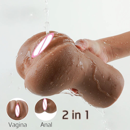 Silicone Vagina Anal Realistic Male Masturbator Sex Toy for Men 18+